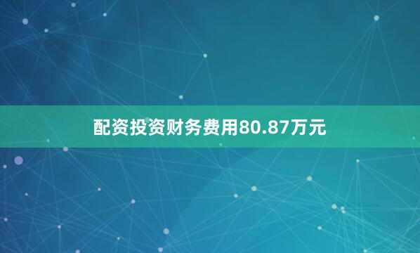 配资投资财务费用80.87万元