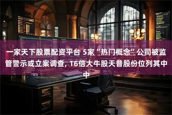 一家天下股票配资平台 5家“热门概念”公司被监管警示或立案调查, 16倍大牛股天普股份位列其中